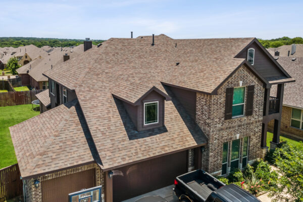 Architectural Shingles shown in Natural Wood - Burleson, Texas