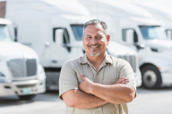 hispanic male truck driver